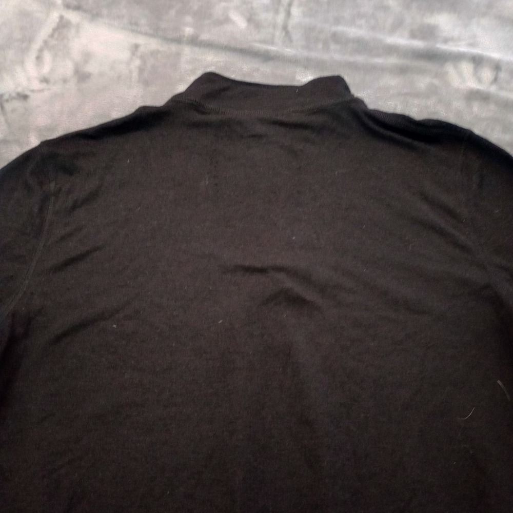Omni Wool‎ Pullover Mens XL Base Layer Black Quarter Zip Wool Blend Cold Weather - Picture 15 of 16